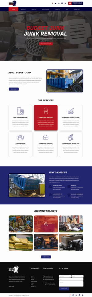 Budget Junk: Junk Removal - Website Design  | Diseño Web por bdesigner9
