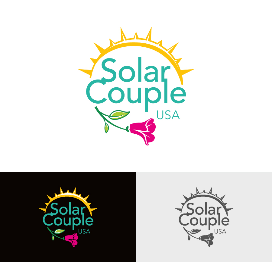 Logo Design by 3dwOrX for Solar Couple USA | Design #25551192
