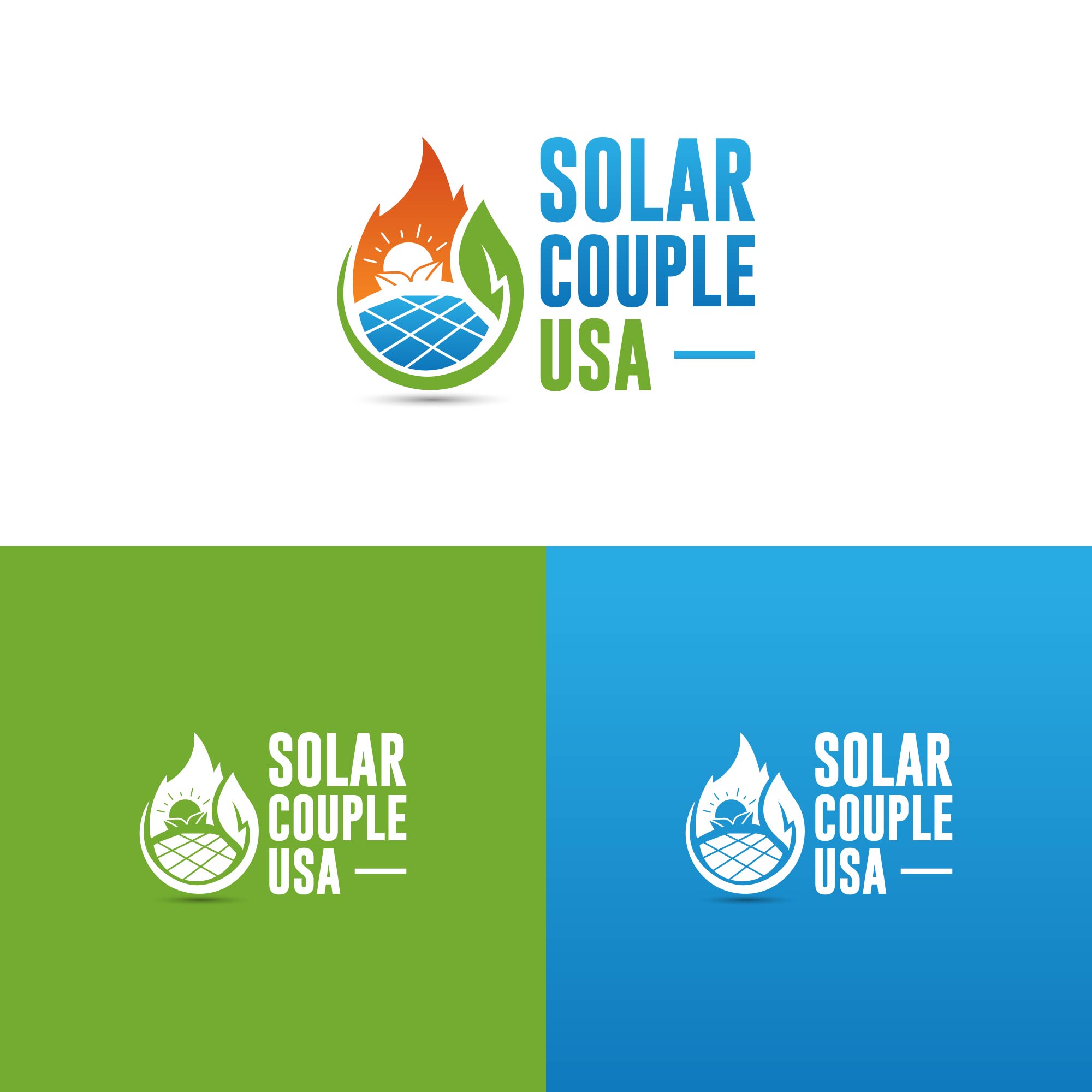 Logo Design by kaushal 05 for Solar Couple USA | Design #25456803