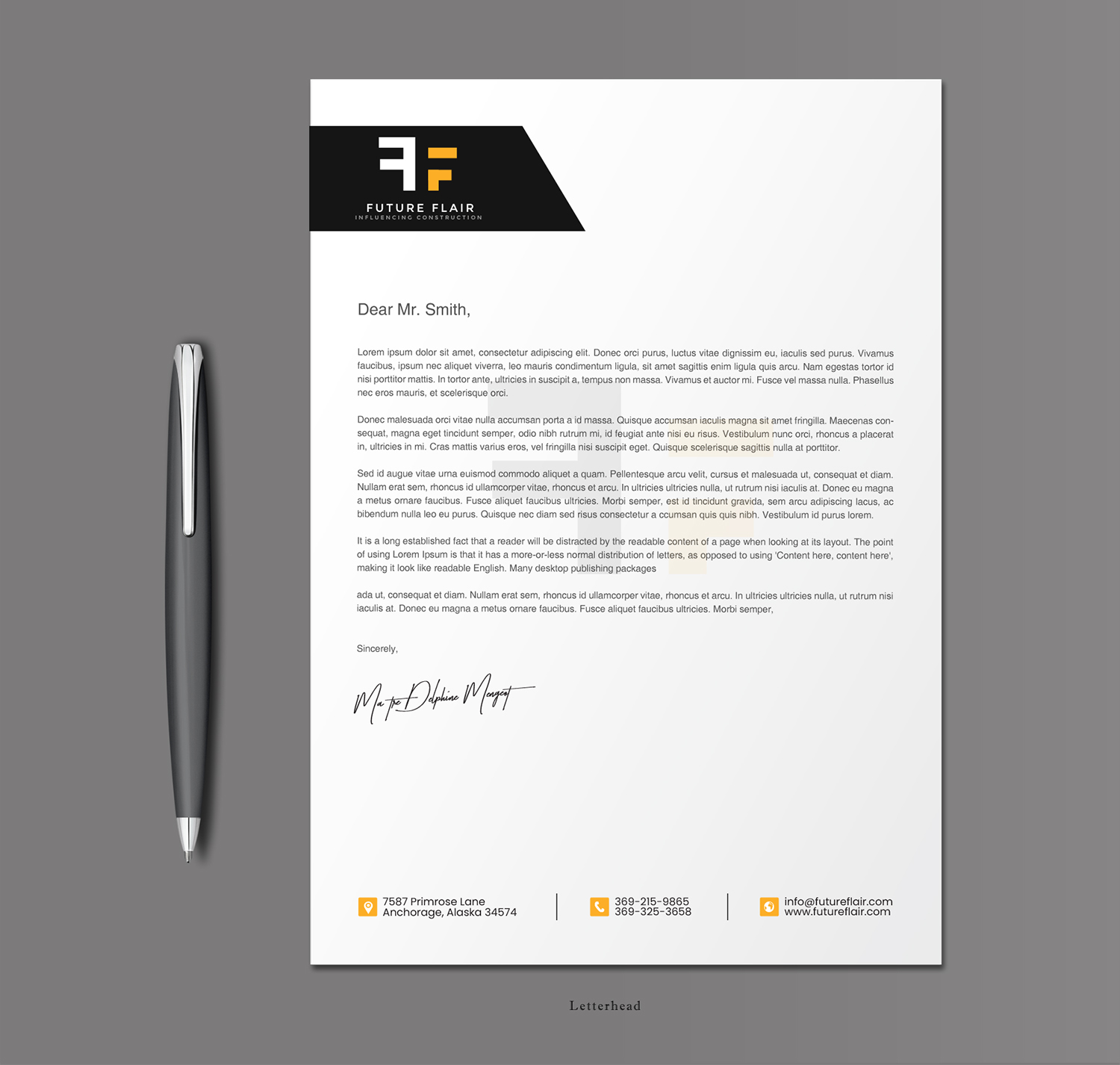 Letterhead Design by chandrayaan.creative for this project | Design #25464416
