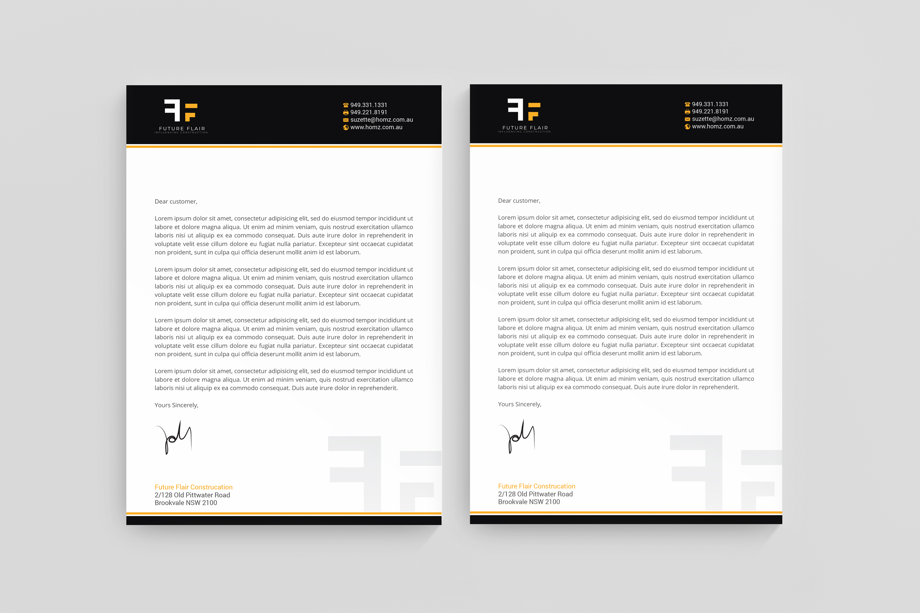Letterhead Design by R.design for this project | Design #25470199