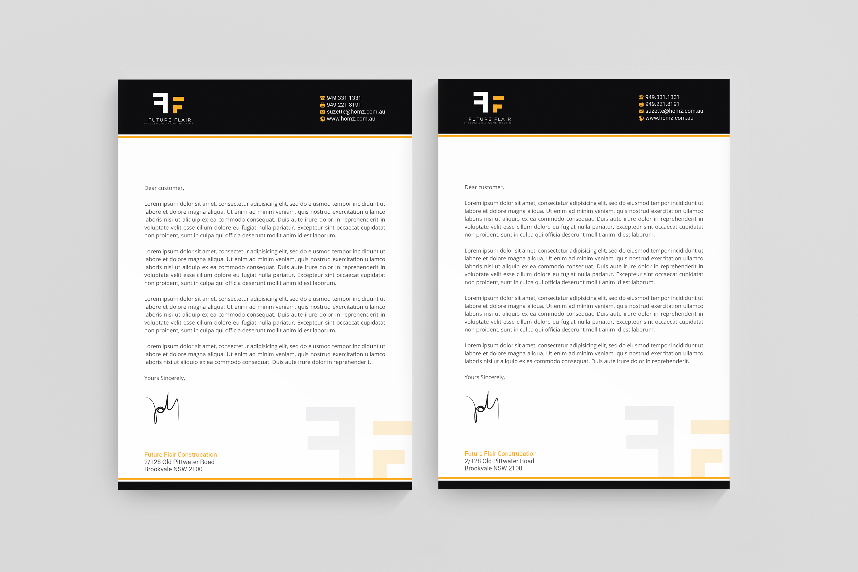 Letterhead Design by R.design for this project | Design #25470212
