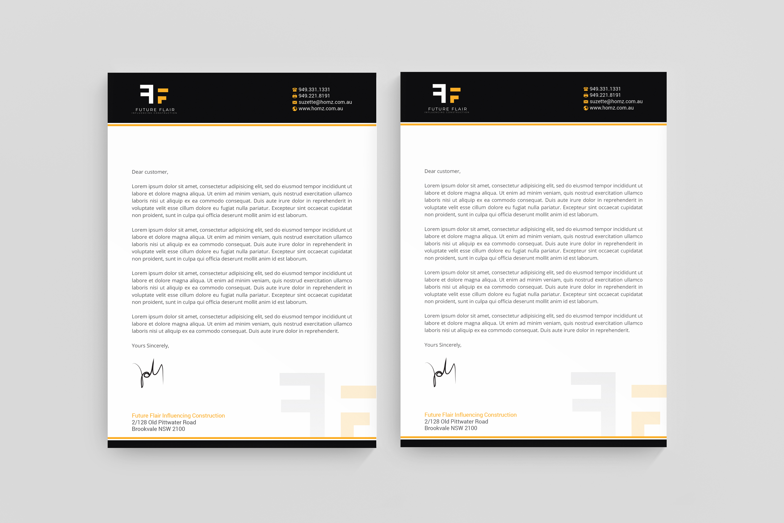 Letterhead Design by R.design for this project | Design #25476478