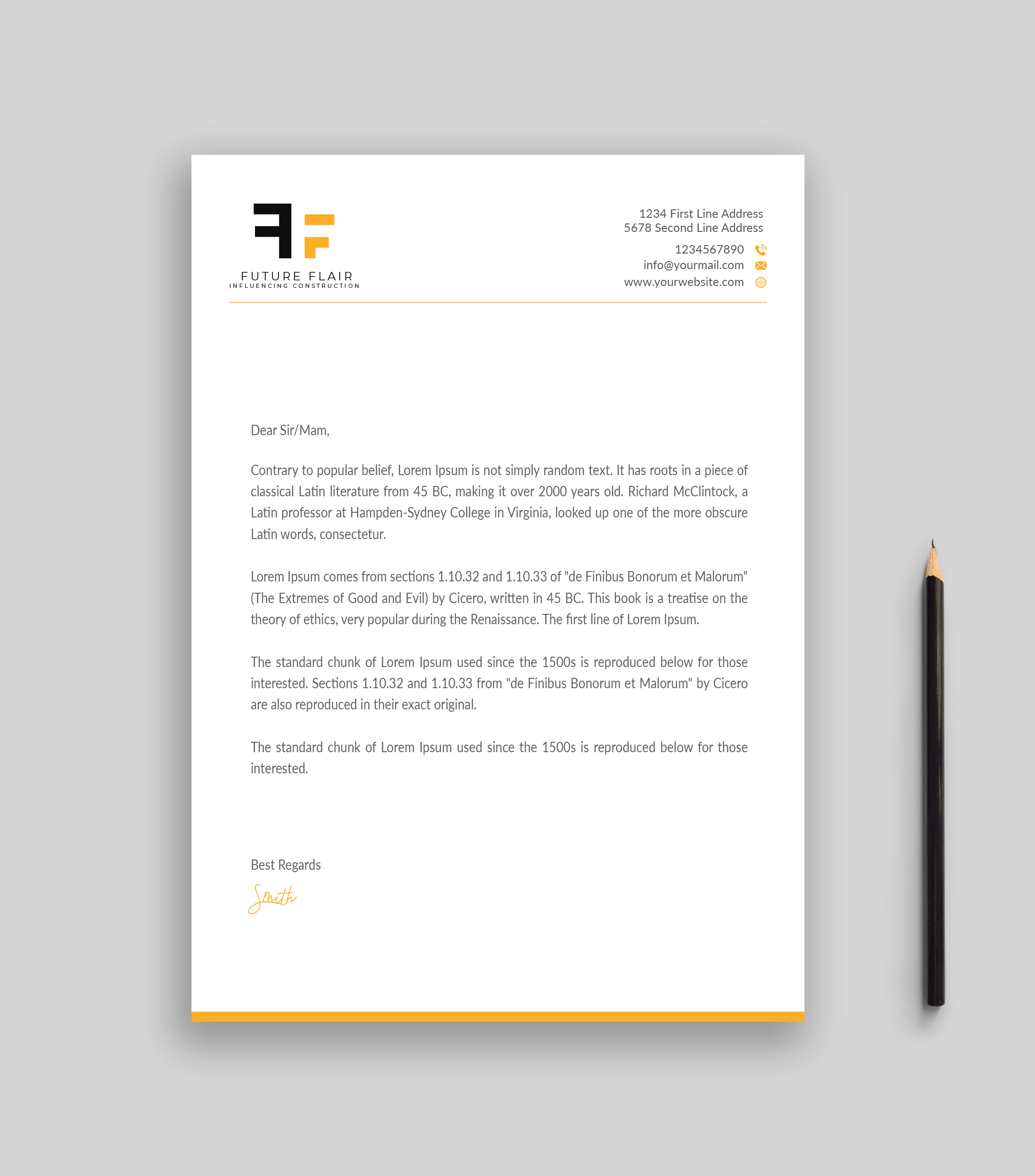 Letterhead Design by Musa. A for this project | Design #25461411