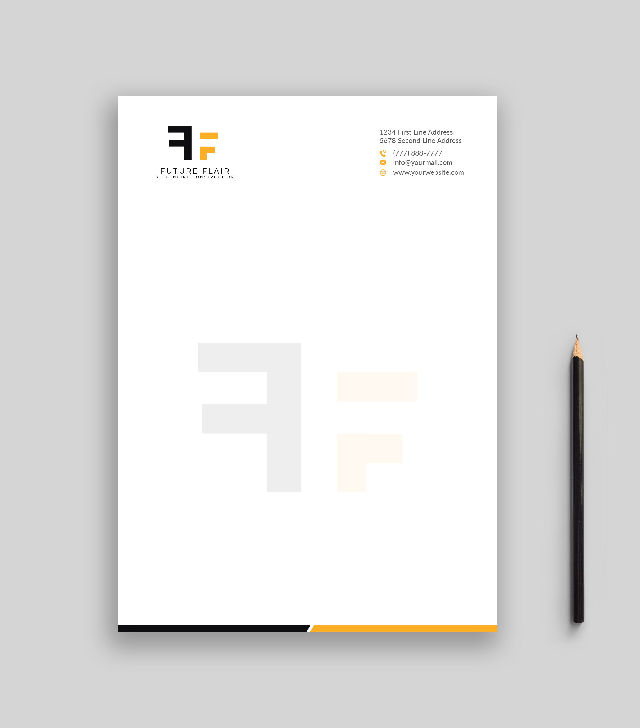 Letterhead Design by Musa. A for this project | Design #25461412
