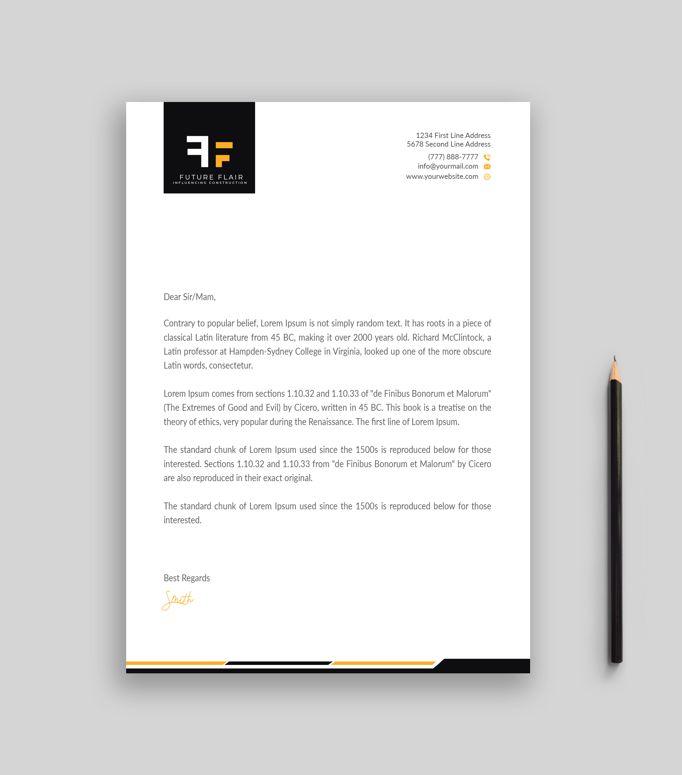 Letterhead Design by Musa. A for this project | Design #25466252