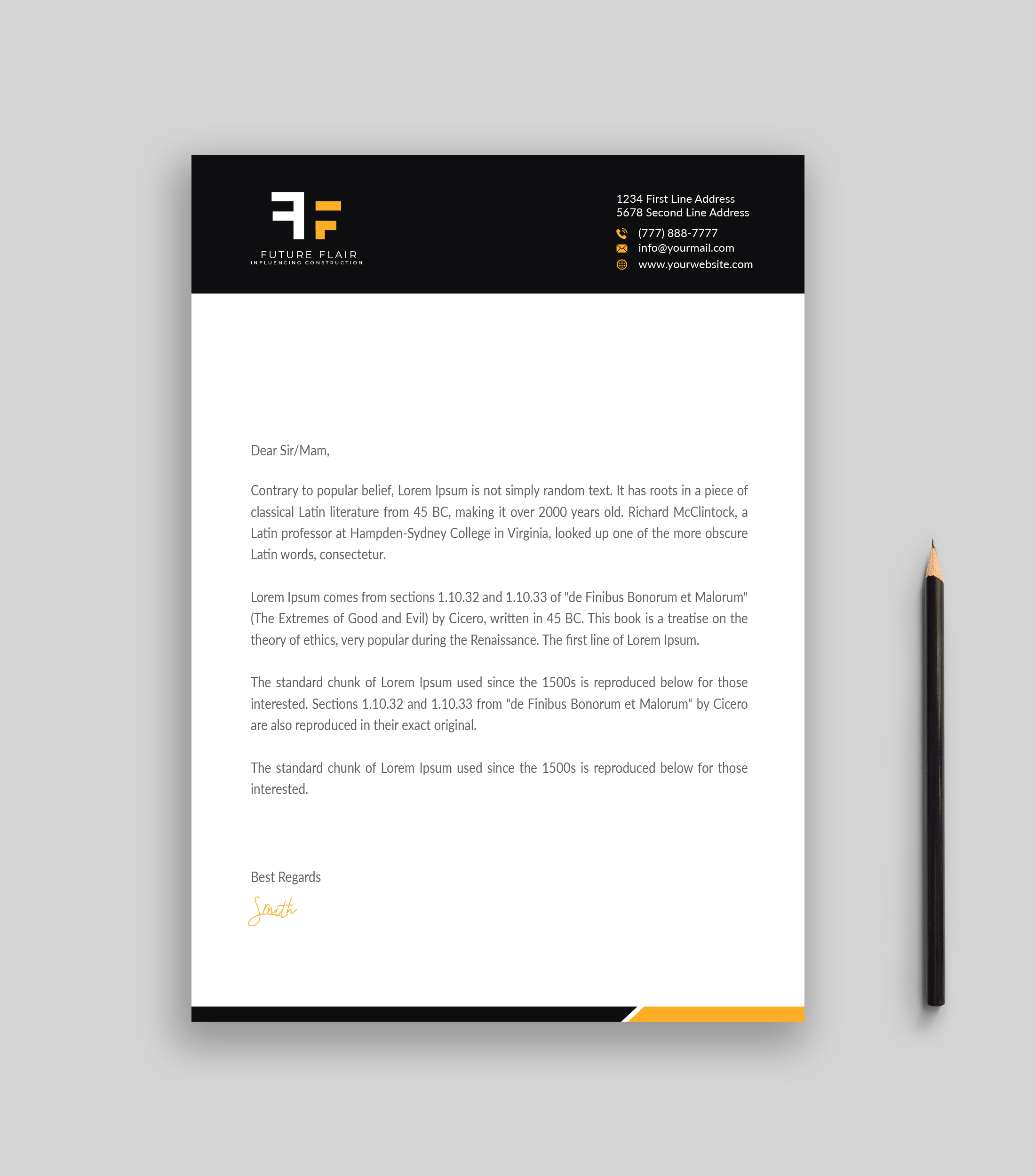 Letterhead Design by Musa. A for this project | Design #25466253