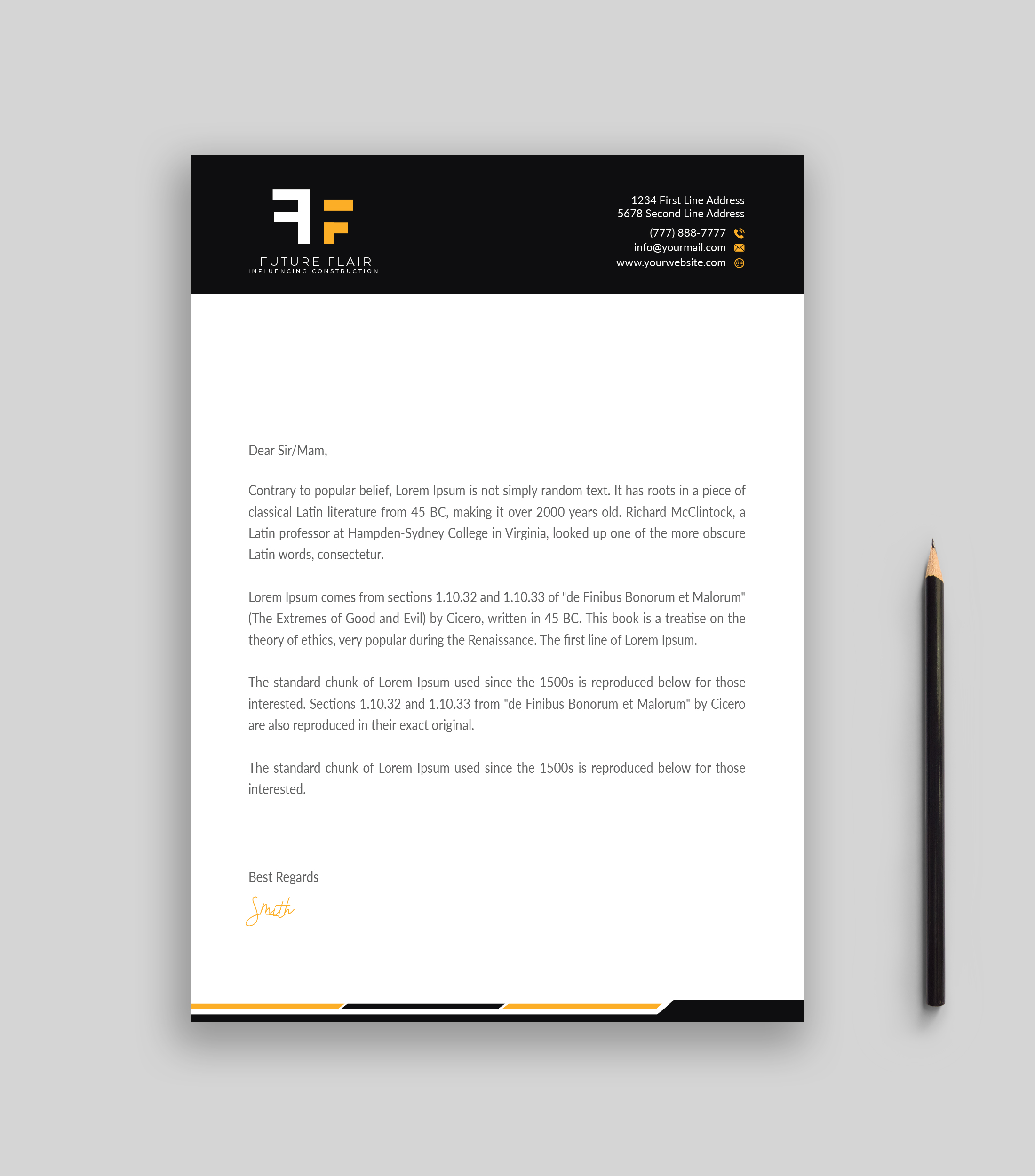 Letterhead Design by Musa. A for this project | Design #25466255