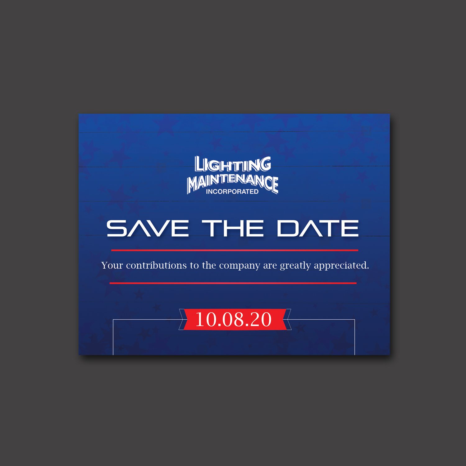 Postcard Design by Schöpfer for Lighting Maintenance Inc | Design #25467139