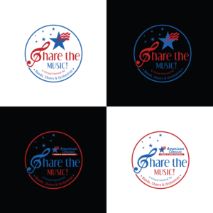 Share the Music!  (main emphasis)     •	A Virtual Festival for Bands, Choirs & Orchestras (secondary emphasis) | Logo Design by Rii