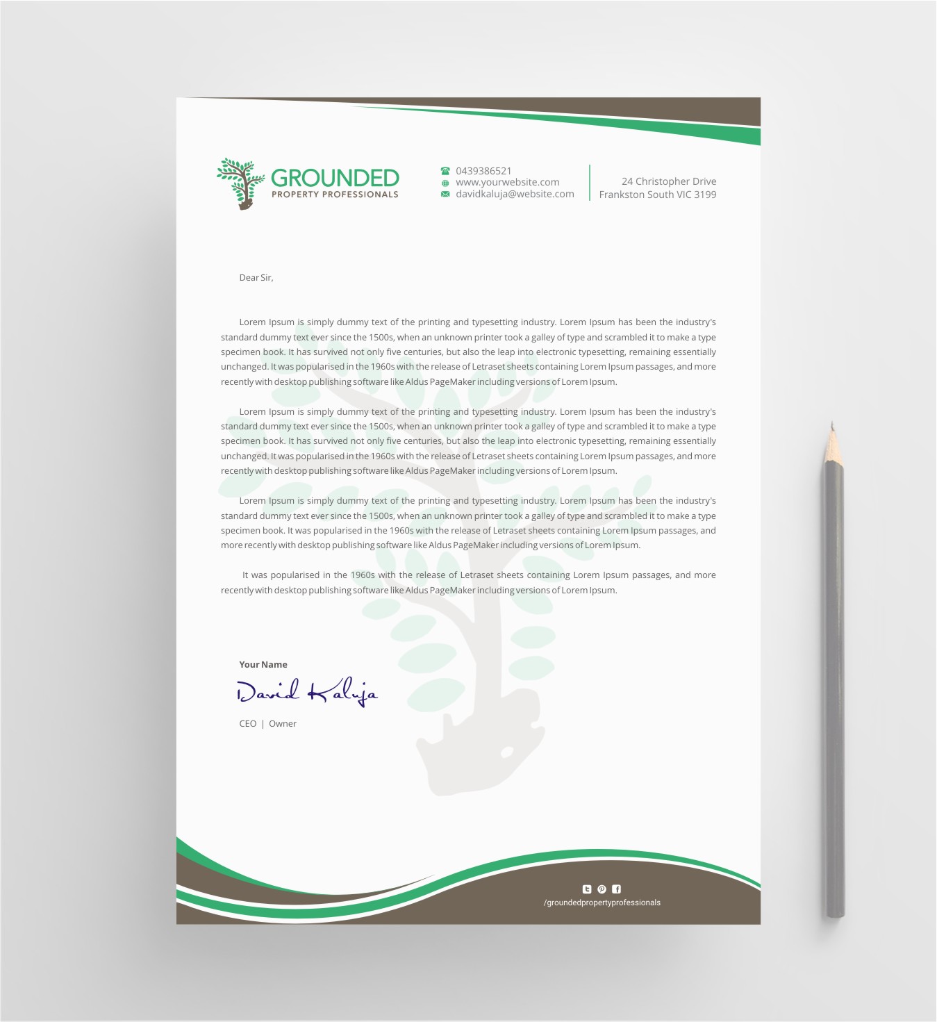 Letterhead Design by INDIAN_Ashok for this project | Design #25468332