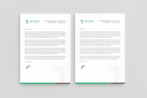 Letterhead for new real estate company in South Africa named Grounded | Design En-Tête par R.design