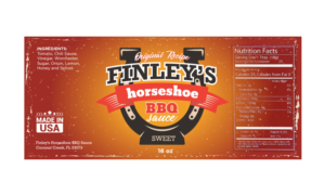 Finley's Horseshoe BBQ Sauce Needs a Label | Diseño de Etiqueta por Valtti Design