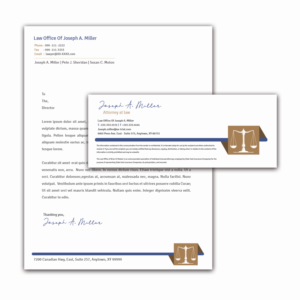 Email signatures and letterhead for in-house lawyers and staff | Briefkopf-Design von Creative Jiniya