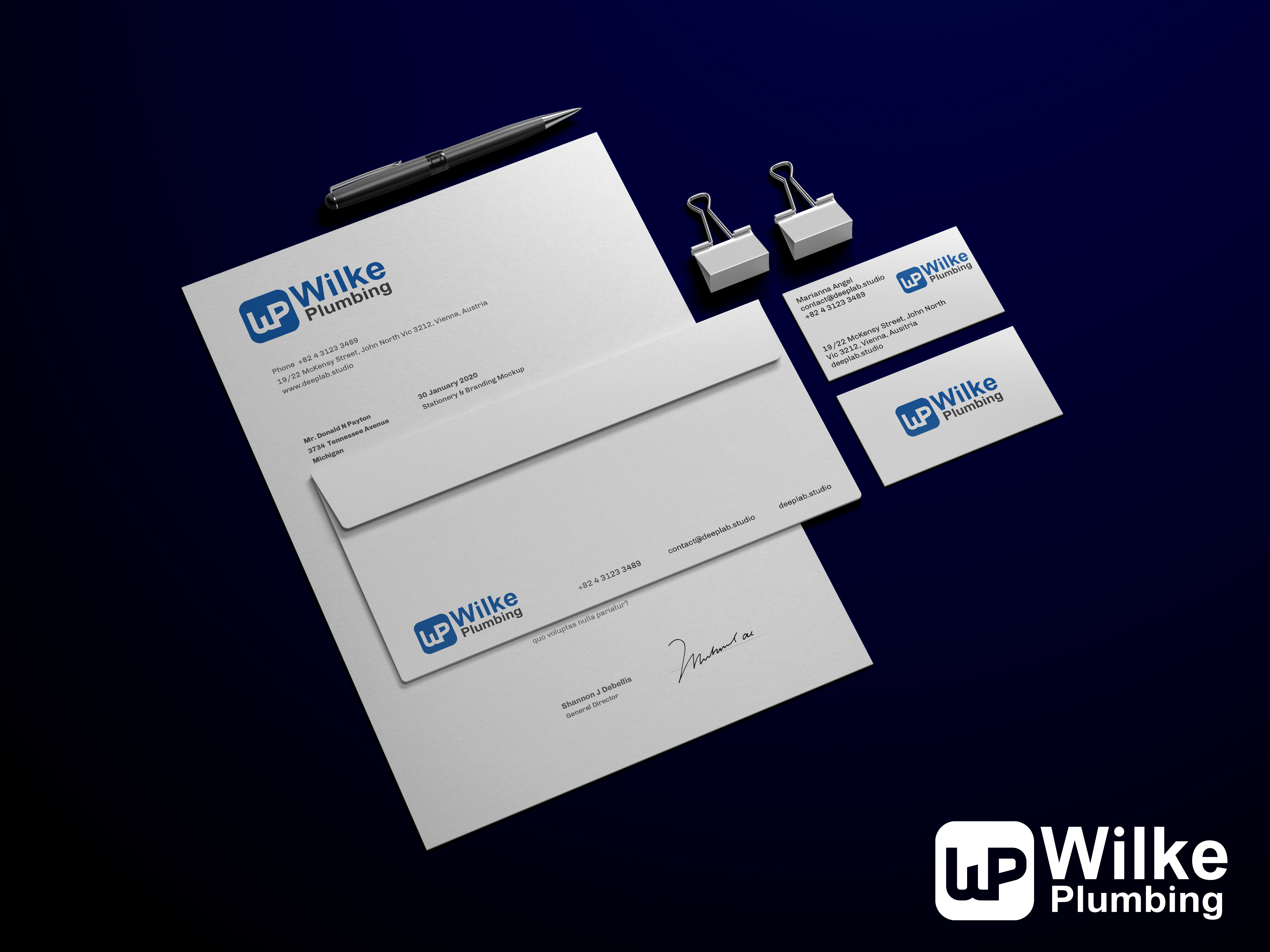 Logo Design by Mohammed Kaamal for Wilke Plumbing | Design #25469421