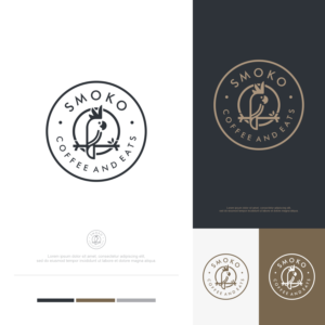 1) smoko and 2) coffee and eats (uppercase or lowercase-your choice) | Logo Design by Alexturner