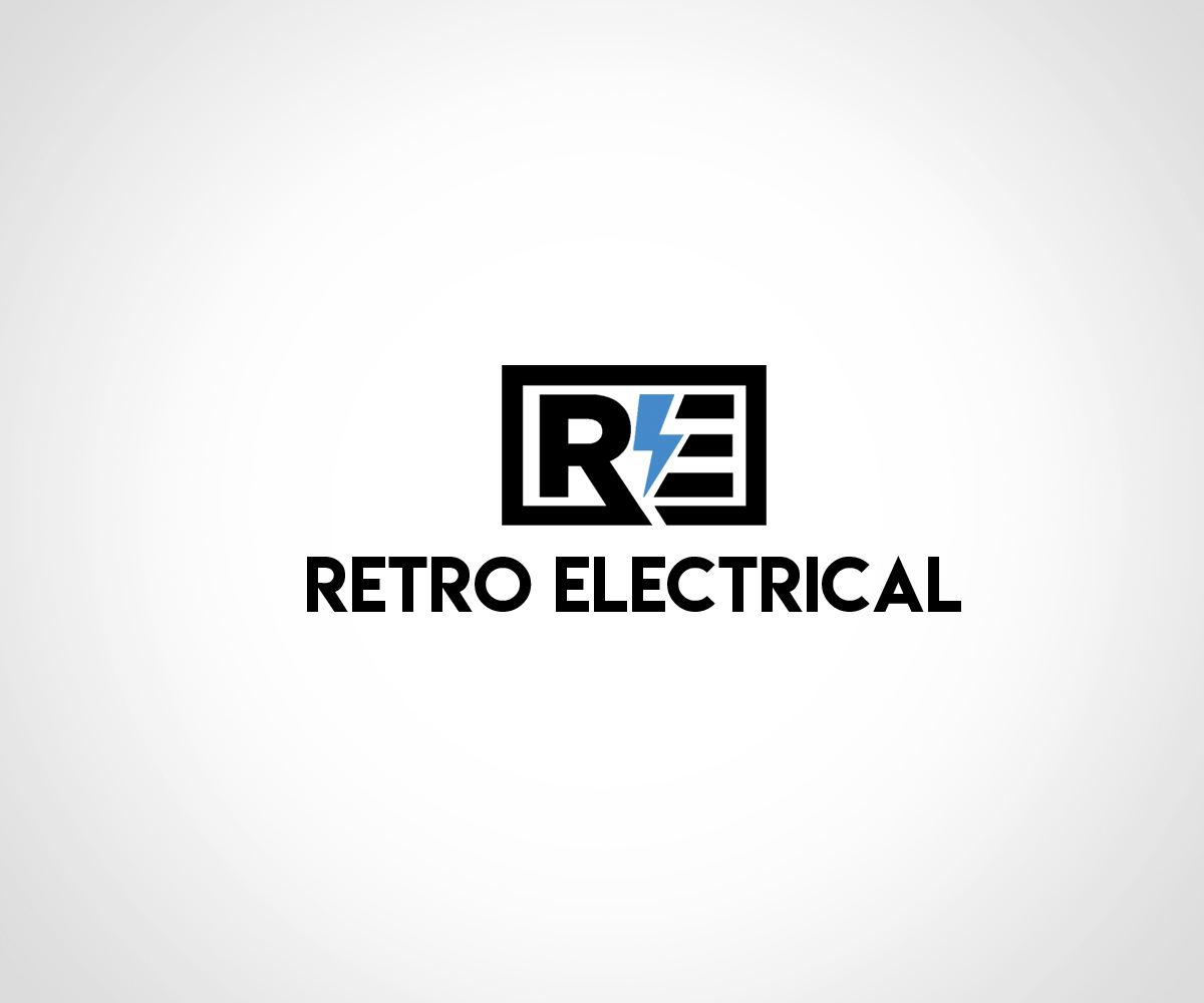 Professional, Serious Logo Design for Retro Electrical, or RE. Or both
