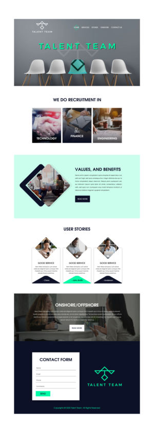 Web Design par MAZY pour Talent Team | Design : #25478277
