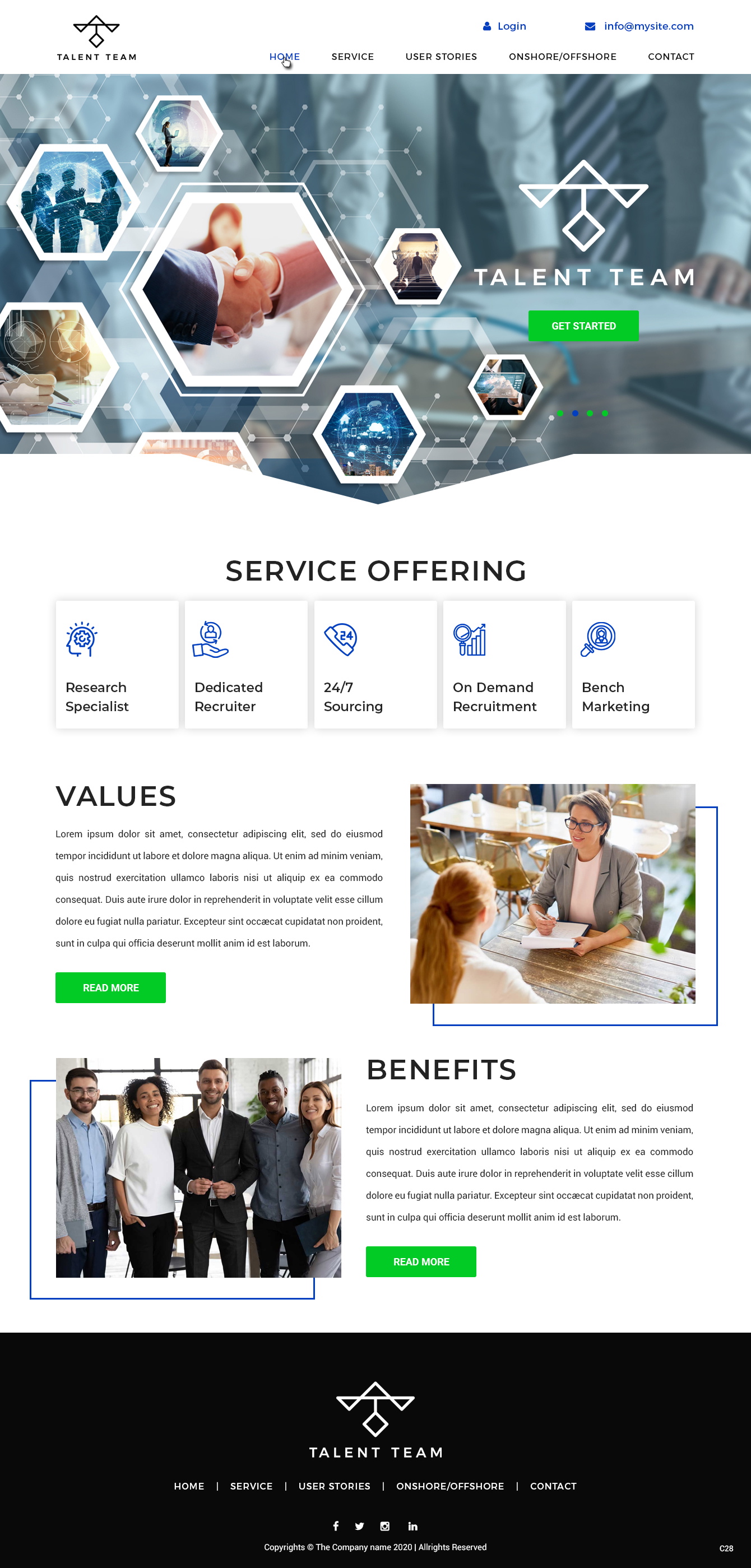 Web Design par pb pour Talent Team | Design #25486189