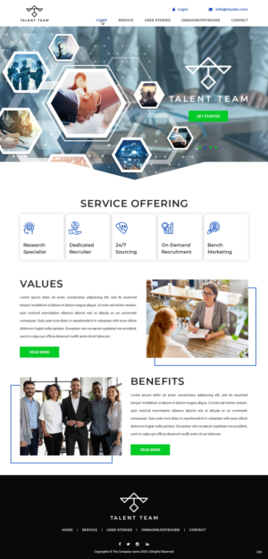 Web Design par pb pour Talent Team | Design : #25486189