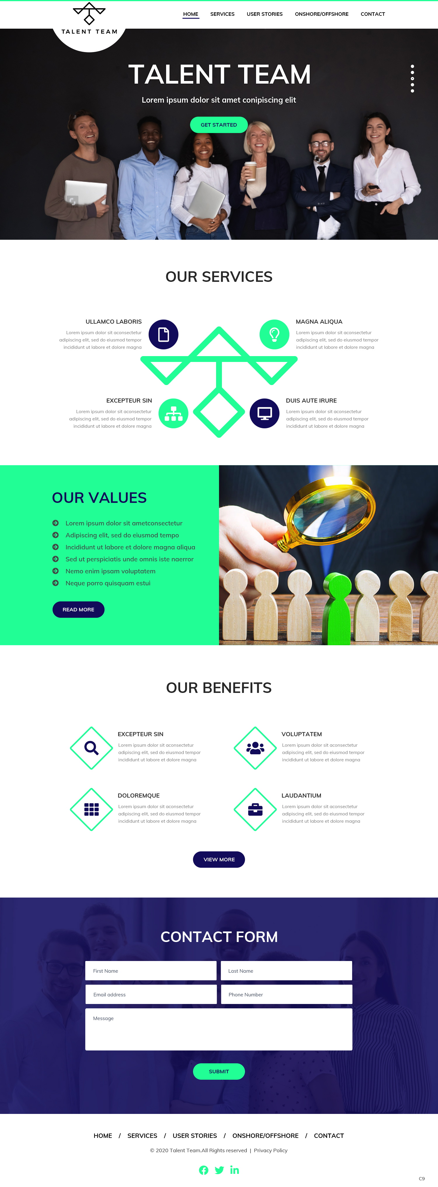 Web Design par pb pour Talent Team | Design #25486190