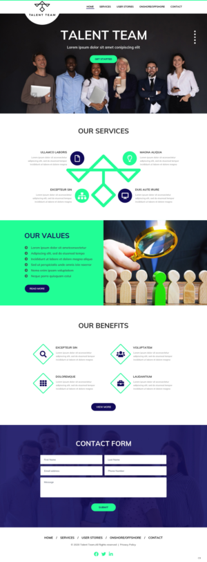 Web Design par pb pour Talent Team | Design : #25486190