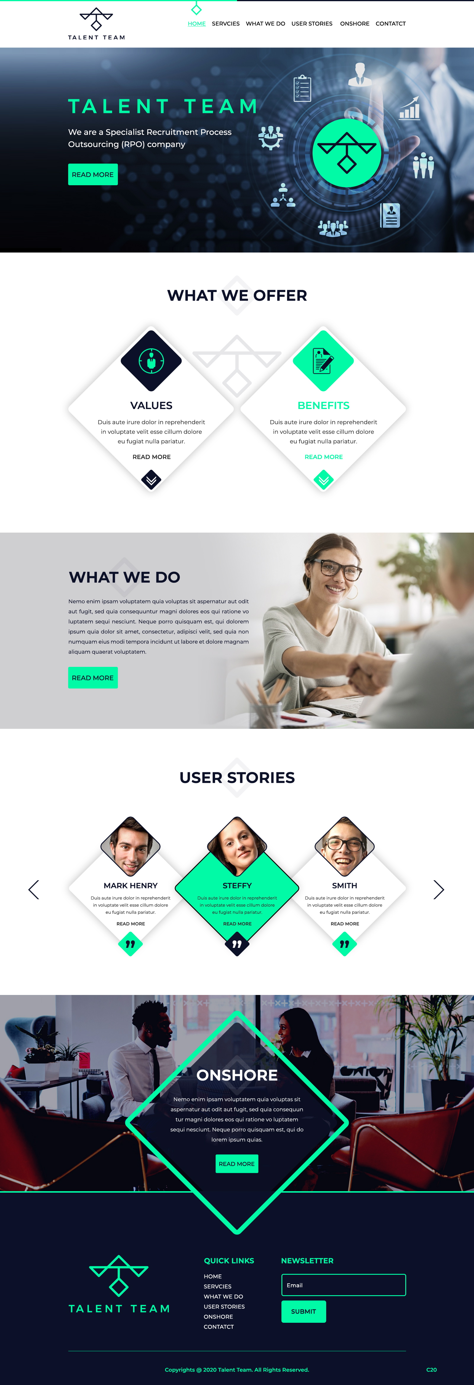 Web Design by pb for Talent Team | Design #25486191