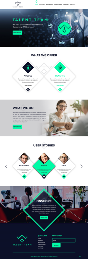 Web Design par pb pour Talent Team | Design : #25486191