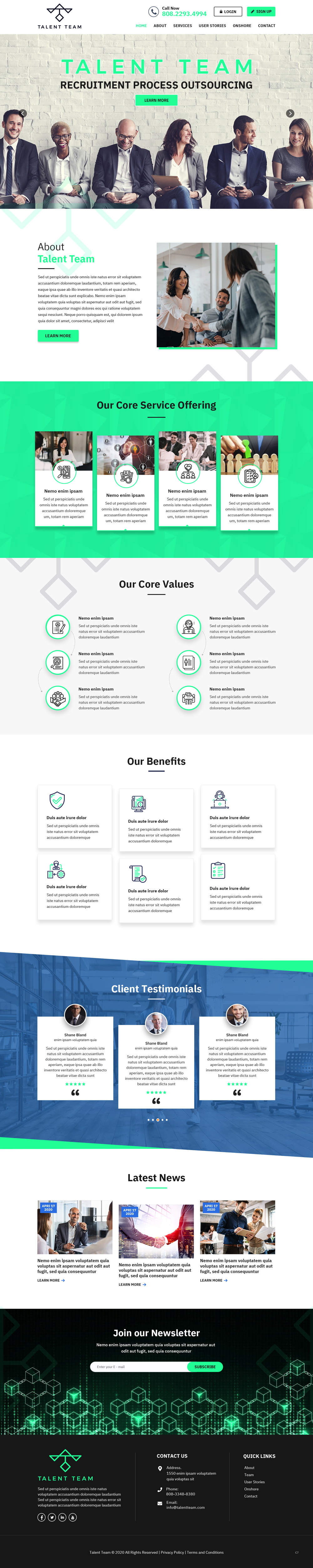 Web Design by pb for Talent Team | Design #25486192