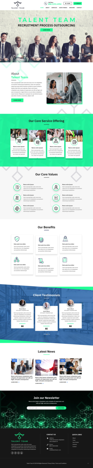 Diseño Web por pb para Talent Team | Diseño #25486192