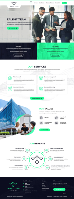 Web Design par pb pour Talent Team | Design : #25486197