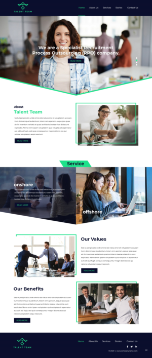 Web Design par pb pour Talent Team | Design : #25486199