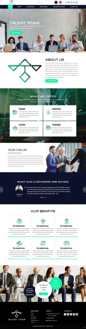 Web Design par pb pour Talent Team | Design : #25486200
