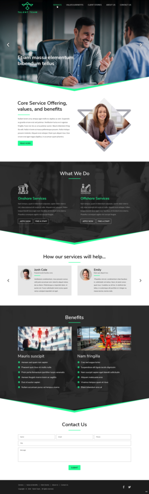 Web Design par pb pour Talent Team | Design : #25486201