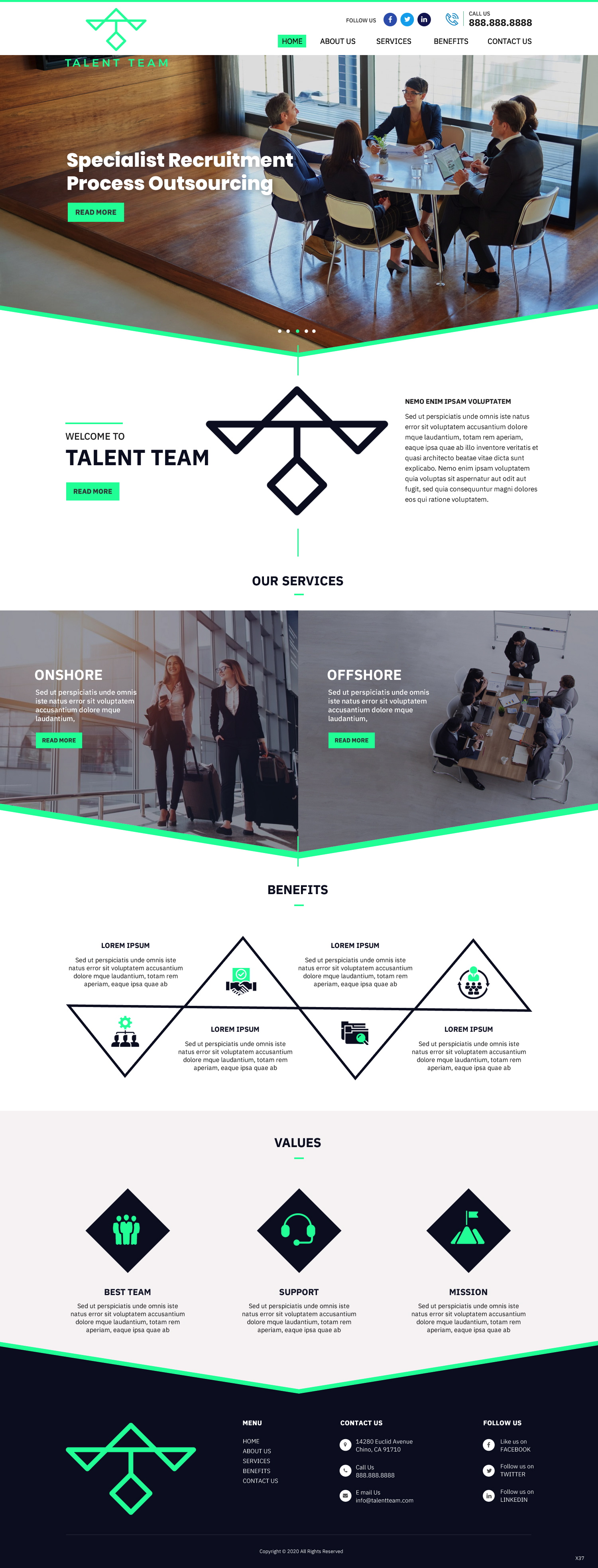 Web Design par pb pour Talent Team | Design #25486203