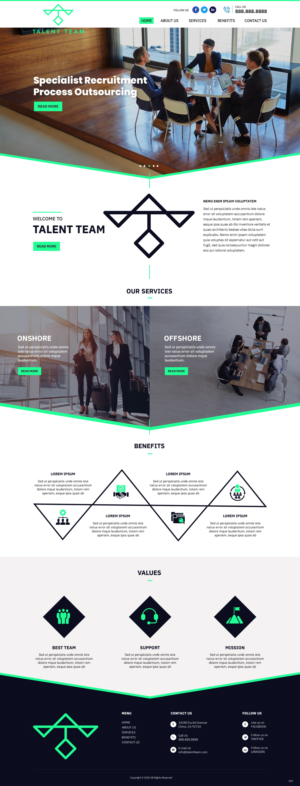 Web Design par pb pour Talent Team | Design : #25486203