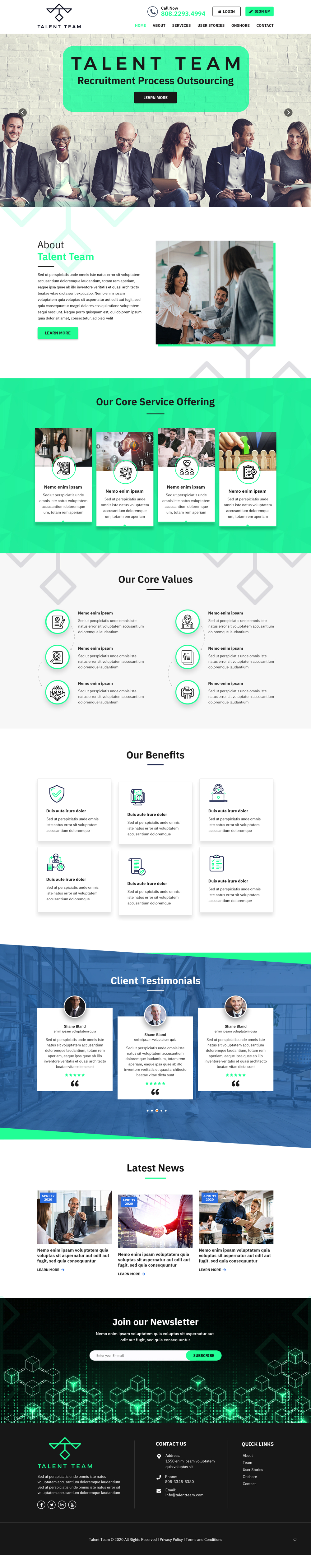 Diseño Web por pb para Talent Team | Diseño #25537325