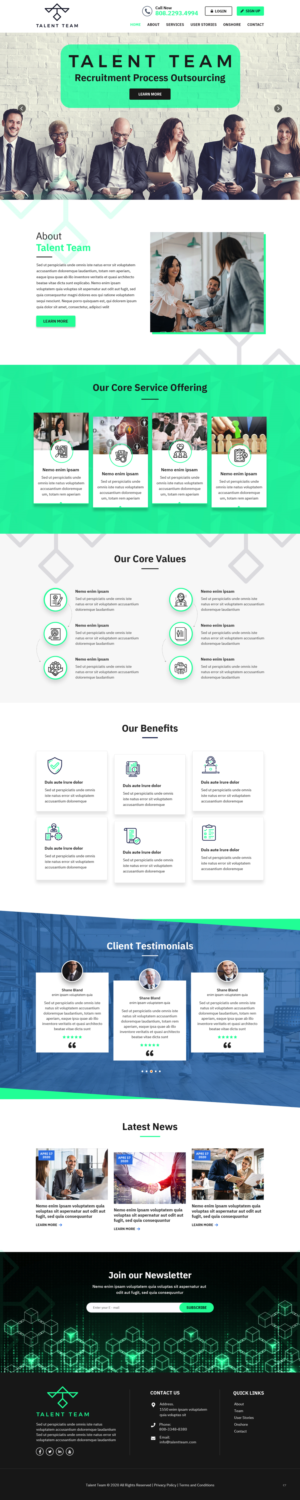 Web Design par pb pour Talent Team | Design : #25537325