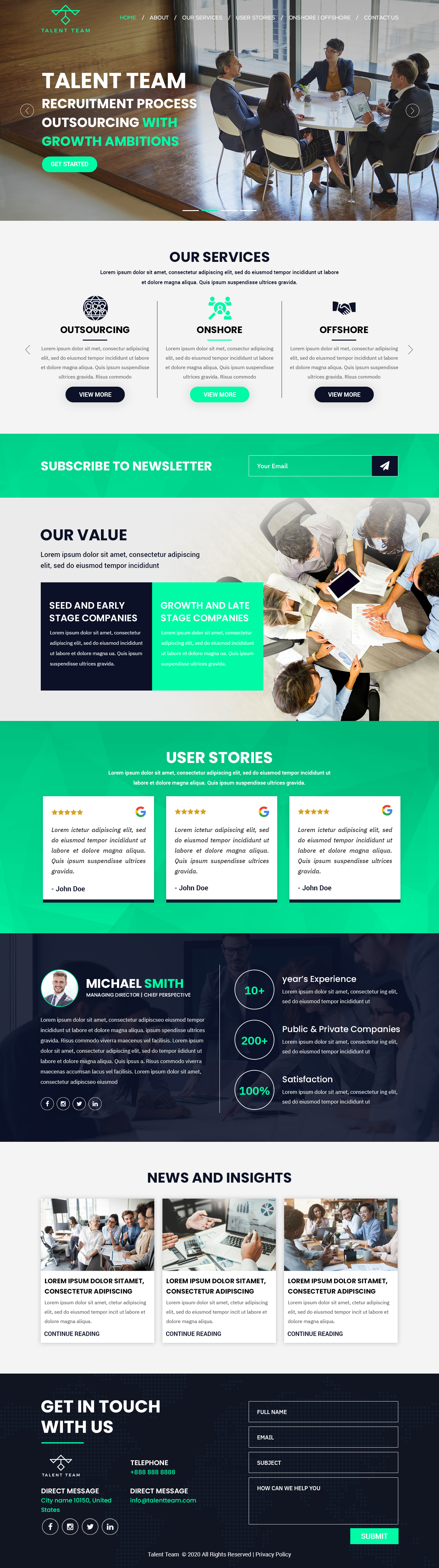 Web Design par Titan Eagle pour Talent Team | Design #25485628