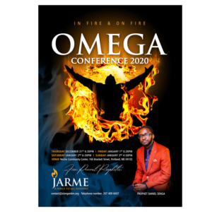 Flyer for annual OMEGA CONFERENCE 2020 | Flyer Design by ELOISE LIND