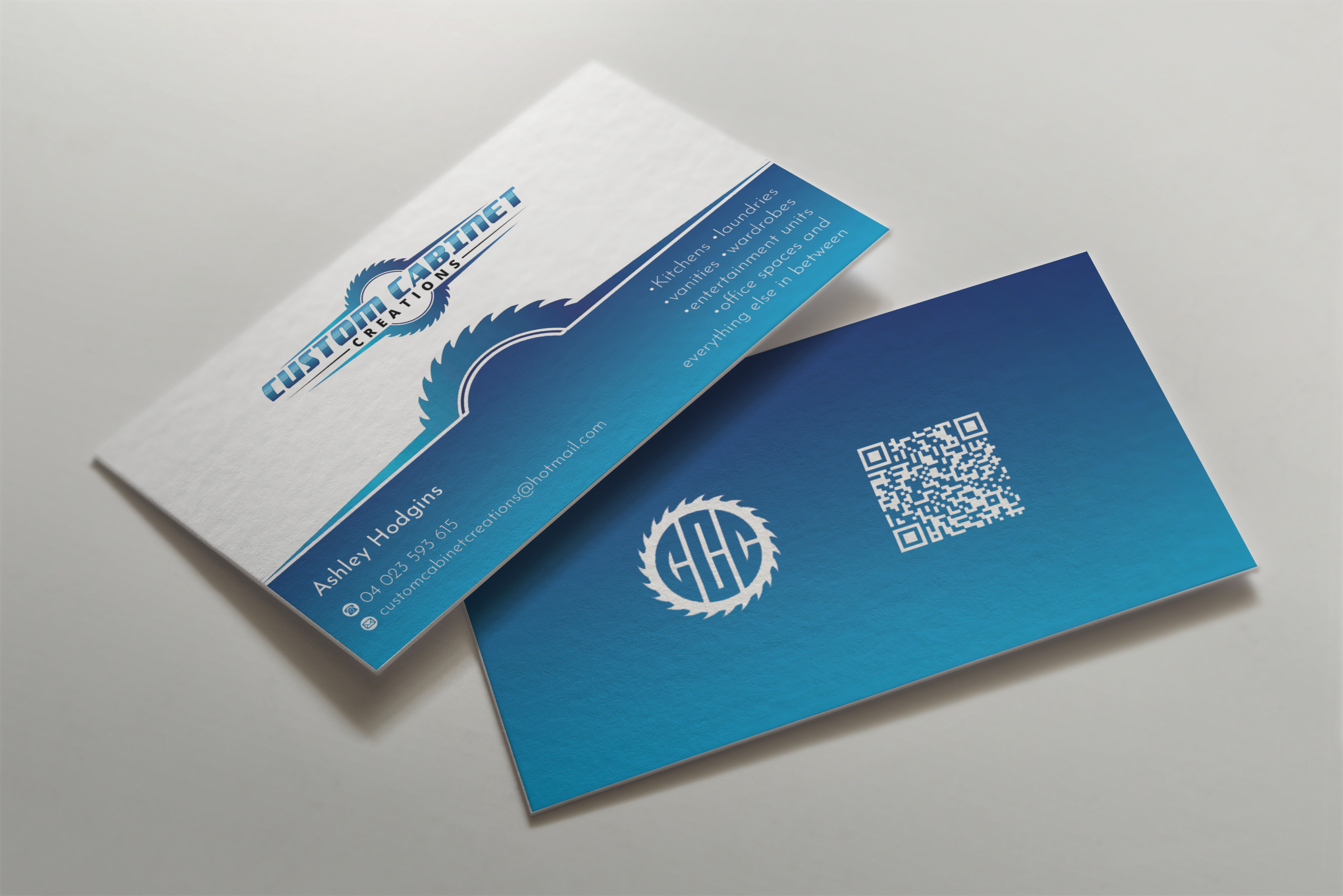 Diseño de Tarjeta de Presentación por WebixBD para Custom cabinet creations | Diseño #25544736