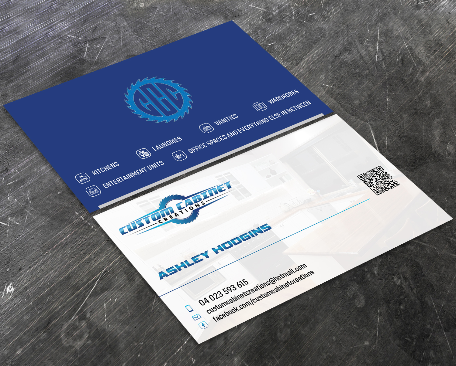 Business Card Design by Verified artistry (Design garden) for Custom cabinet creations | Design #25516752