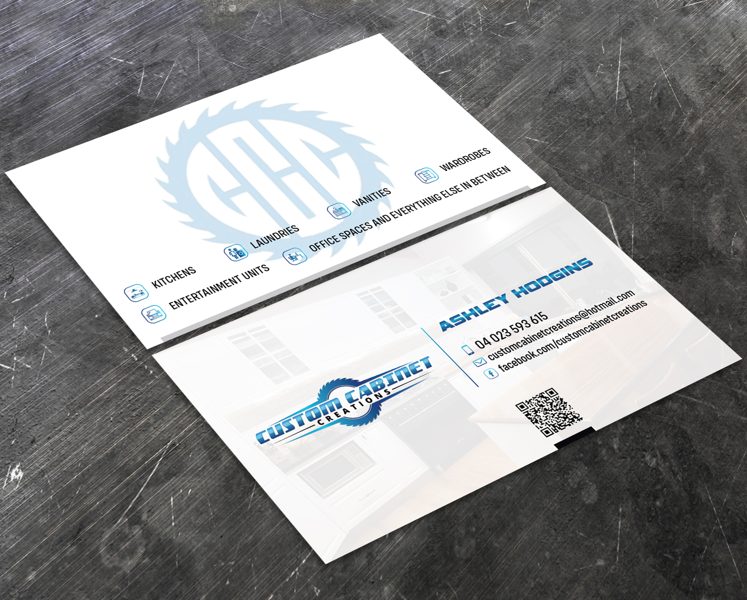 Business Card Design by Verified artistry (Design garden) for Custom cabinet creations | Design #25516763