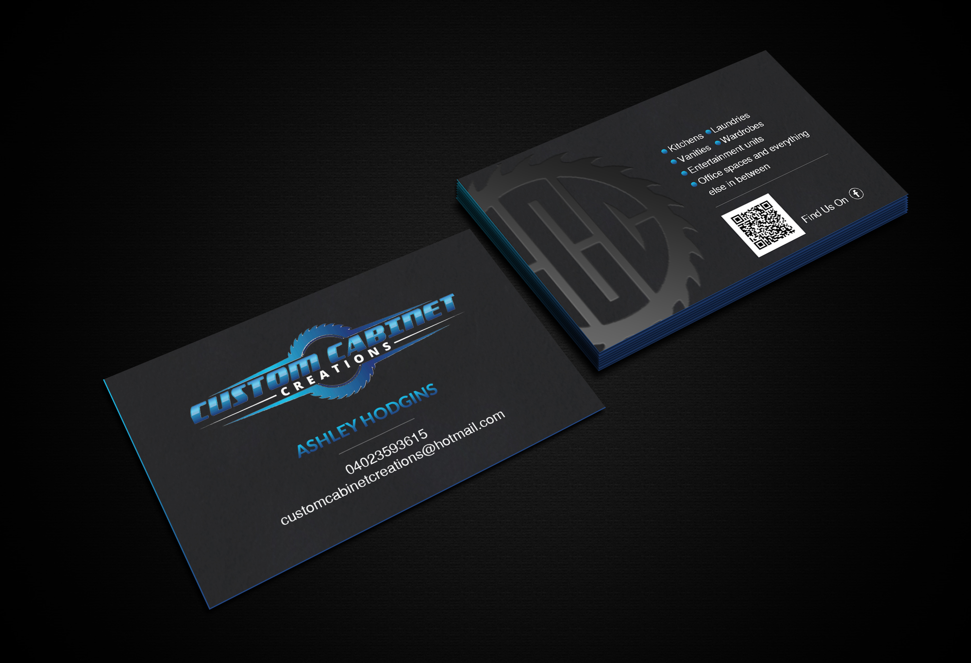 Business Card Design by Creations Box 2015 for Custom cabinet creations | Design #25496439