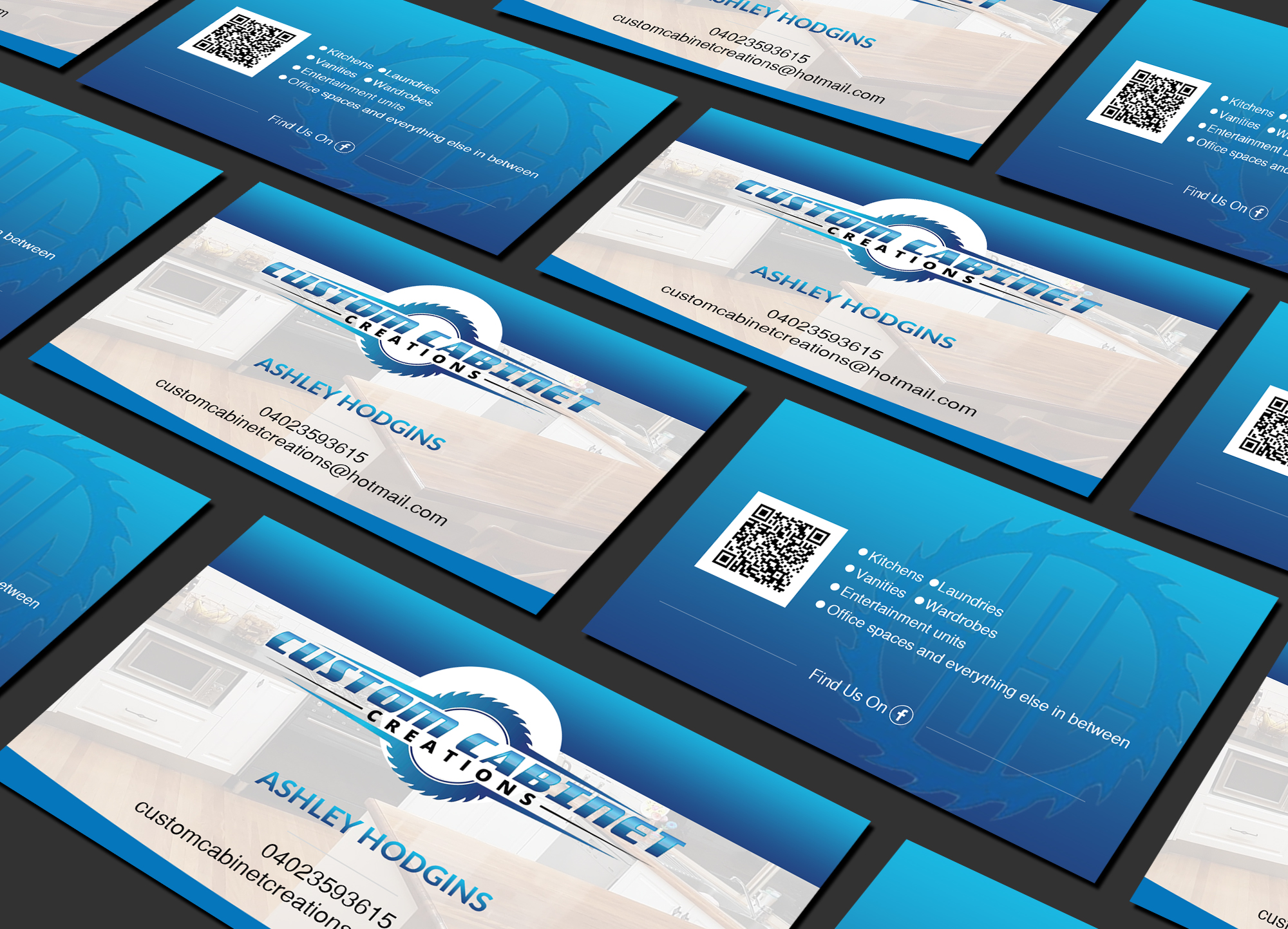 Business Card Design by Creations Box 2015 for Custom cabinet creations | Design #25496472