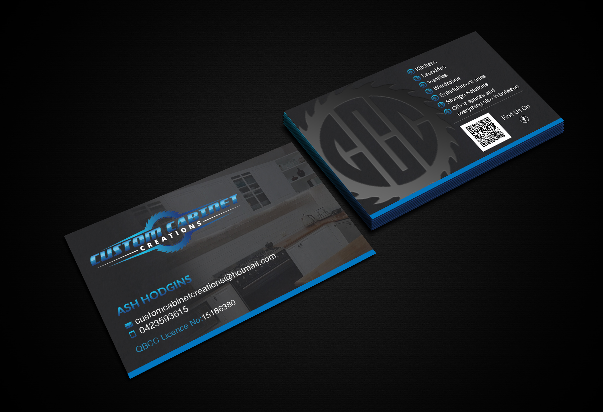 Diseño de Tarjeta de Presentación por Creations Box 2015 para Custom cabinet creations | Diseño #25584755