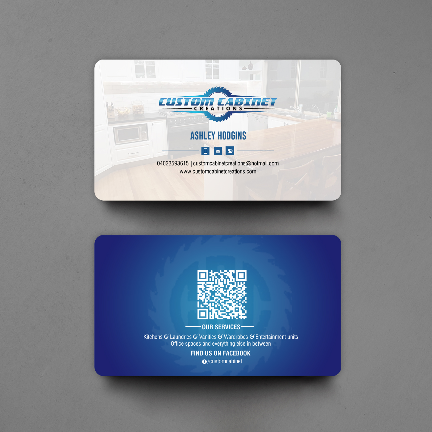 Design de Carte de Visite par chandrayaan.creative pour Custom cabinet creations | Design #25484441