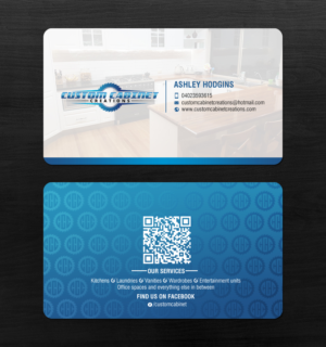 Business Card Design by chandrayaan.creative for Custom cabinet creations | Design: #25485017