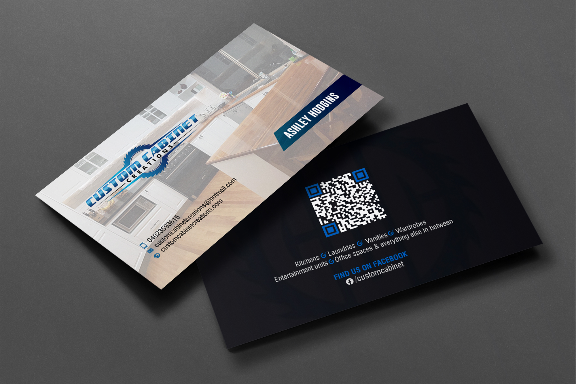 Design de Carte de Visite par chandrayaan.creative pour Custom cabinet creations | Design #25485082