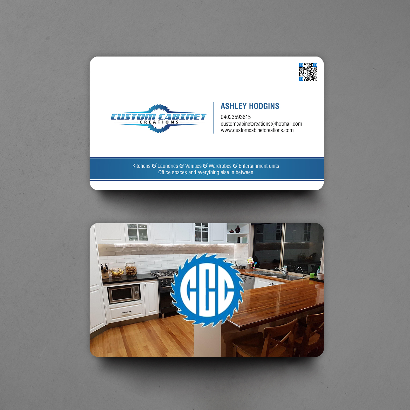 Visitenkarten-Design von chandrayaan.creative für Custom cabinet creations | Design #25496254